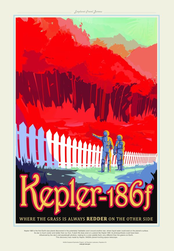 NASA Kepler 186f Space Travel Poster - Kepler Poster, NASA Poster, JPL Poster, Space Explorer Poster, Planet Exploration Poster, Astronaut