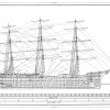 1886 Sail Ship Balclutha Blueprint - Ship Blueprint, Ship Drawing, Boat Blueprint, Old Ship Blueprint, Sail Ship Poster, Coast Guard Cutter