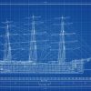 1886 Sail Ship Balclutha Blueprint - Ship Blueprint, Ship Drawing, Boat Blueprint, Old Ship Blueprint, Sail Ship Poster, Coast Guard Cutter