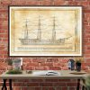 1886 Sail Ship Balclutha Blueprint - Ship Blueprint, Ship Drawing, Boat Blueprint, Old Ship Blueprint, Sail Ship Poster, Coast Guard Cutter