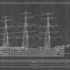 1886 Sail Ship Balclutha Blueprint - Ship Blueprint, Ship Drawing, Boat Blueprint, Old Ship Blueprint, Sail Ship Poster, Coast Guard Cutter