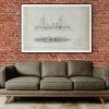 USS Marblehead Ship Blueprint 1892 - Ship Blueprint, Sail Ship Drawing, Boat Blueprint, Old Ship Blueprint, Sail Ship Poster, Navy Blueprint