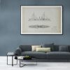 USS Marblehead Ship Blueprint 1892 - Ship Blueprint, Sail Ship Drawing, Boat Blueprint, Old Ship Blueprint, Sail Ship Poster, Navy Blueprint