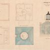 Prudence Island Light Lighthouse Drawing Blueprint - Rhode Island Lighthouse, Lighthouse Print, Maritime Poster Décor, Lighthouse Poster