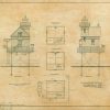 Killick Shoal Lighthouse Plan Elevation Drawing - Killock Shoal, Virginia Lighthouse, Lighthouse Print, Maritime Poster, Beach House Decor