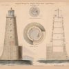 Whaleback Lighthouse Elevation Drawing Design - New Hampshire Lighthouse, Lighthouse Print, Maritime Poster, Beach House Decor, Portsmouth