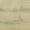 USS Elliot Blueprint - Ship Drawing, Navy Ship Blueprint, Battleship Blueprint, Old Ship Blueprint, Navy Ship Poster, Warship Blueprint
