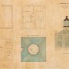 Prudence Island Light Lighthouse Drawing Blueprint - Rhode Island Lighthouse, Lighthouse Print, Maritime Poster Décor, Lighthouse Poster