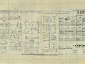 USS Kearsarge & Kentucky Signage Blueprint - Navy Ship Blueprint, Old Battleship Blueprint, Navy Ship Poster Blueprint, Warship Blueprint