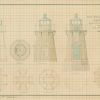 Portland Breakwater Lighthouse Blueprint - Maine Lighthouse, Lighthouse Print, Bug Light Poster, Beach House Décor, Nautical Poster Print,