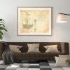 Baltimore Lighthouse Section Elevation Blueprint - Maryland Lighthouse, Lighthouse Poster Print, Beach House Décor, Nautical Décor Print