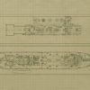 USS Monocacy Decks Blueprint Drawing - Navy Ship Blueprint, Old Battleship Blueprint, Navy Ship Poster, Warship Blueprint, Gunship Poster
