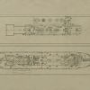 USS Monocacy Decks Blueprint Drawing - Navy Ship Blueprint, Old Battleship Blueprint, Navy Ship Poster, Warship Blueprint, Gunship Poster