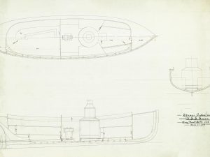 USS Essex Steam Cutter Drawing Blueprint - Ship Blueprint Drawing, Naval Sloop Blueprint, Old Ship Blueprint Poster, Warship Poster