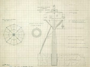 Horseshoe Reef Lighthouse Blueprint – Buffalo NY Lighthouse, Nautical Poster, Beach House Décor, New York Lighthouse Poster Print