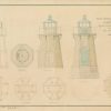 Portland Breakwater Lighthouse Blueprint - Maine Lighthouse, Lighthouse Print, Bug Light Poster, Beach House Décor, Nautical Poster Print,