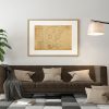 Spectacle Reef Lighthouse Blueprint - Michigan Lighthouse, Lake Huron Lighthouse Print Poster, Beach House Décor, Nautical Poster Print
