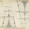 Sails of a 74 Gun Ship Plan Drawing - Navy Ship Blueprint, Old Gun Ship Blueprint, Navy Ship Poster Blueprint, Warship Blueprint, Sails