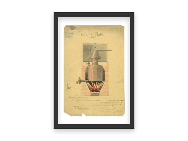 Still Patent Print 1815 - Vintage Distilling Equipment Art, Antique Spirits Decor, Home Bar Wall Art, Distillery Gift Idea, Bar Decor
