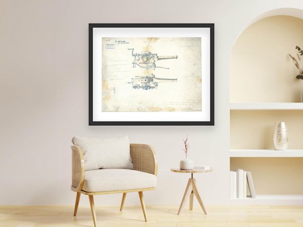 Machine Gun Patent Print 1856 - Military Art, Firearm Patent, Historical Weapon Decor, Gun Collector Gift, Ordnance Patent Art