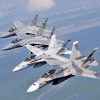 F/A-18 Hornets and F-15 Strike Eagles in Echelon Formation - U.S. Navy and Air National Guard Military Plane Art, Aviation Enthusiast Gift