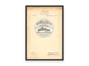Minnesota Sporting Powder Trademark 1883 Print - Vintage Ammunition Label Art, Retro Gunpowder Poster, Antique Firearms Decor