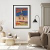 Cole Bros Circus Poster – Great Grimes High Wire Act, Vintage Circus Poster, Tightrope Walker Art, Circus Decor, Acrobatic Performance Print
