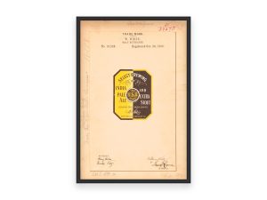 Pale Ale & Extra Stout 1890 Poster - Vintage Beer Branding, Classic Brewery Label Art, Antique New York and Newark Print, Bar Decor