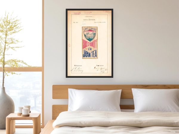 Castle Brothers Japan Tea 1872 Poster - Vintage Tea Branding, Classic Choice Quality Japanese Tea Label, Antique Castle-Themed Tea Print