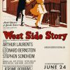 West Side Story Lincoln Center Poster - 1968 Musical Revival, Leonard Bernstein & Stephen Sondheim Art, Retro Theater Decor