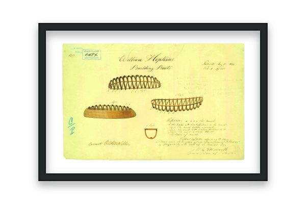 Boat Building Framework Patent Print 1803 - Nautical Decor, Vintage Maritime Art, Antique Boat Construction Poster, Coastal Wall Art