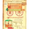 Antique Ambulance Patent Print 1864 - Vintage Medical Decor, Historical Carriage Art, Civil War Era Poster, Medical Office Wall Art