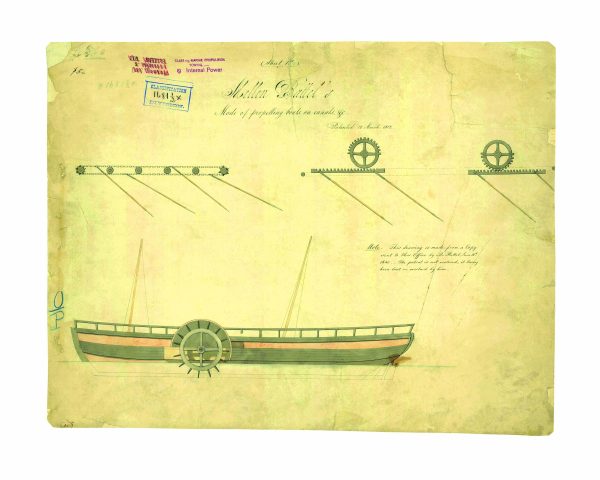 Boat Propeller Patent Print 1836 - Vintage Marine Propulsion Art, Boat Canal Transport Poster, Nautical Engineering Decor