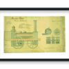 Locomotive Boiler Furnace Patent Print 1834 - Vintage Industrial Decor, Antique Train Art, Historical Steam Engine Poster, Railroad Art