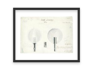 Lamp Patent Print 1849 – Vintage Lighting Decor, Antique Lamp Design, Historical Home Decor, Unique Gift for Collectors
