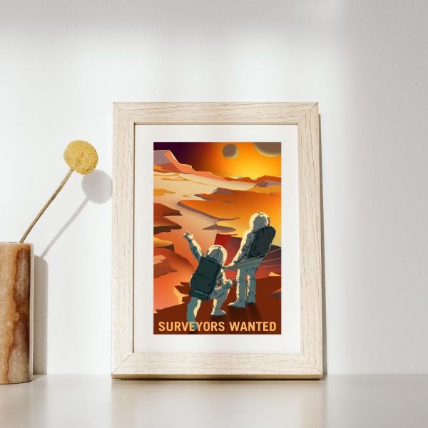 Mars Surveyors Wanted Recruitment Poster NASA - Surveyors Poster, Mars Poster, Space Poster, NASA Poster, Space Exploration, Mars Astronaut