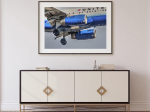 United Airbus A320 Plane Landing – Aviation Art, Airplane Art, Airplane Photography, Pilot Gift, Aircraft Photography, Airline, Airbus