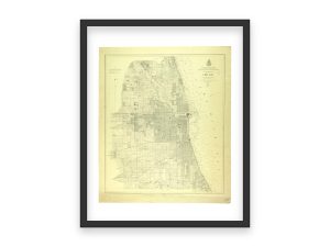 1872 Chicago Vintage City Map – Historic Post-Great Fire Chicago Layout, Vintage Urban Development Chart, Chicago Map Reproduction Print