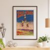 Cole Bros Circus Poster – Great Grimes High Wire Act, Vintage Circus Poster, Tightrope Walker Art, Circus Decor, Acrobatic Performance Print