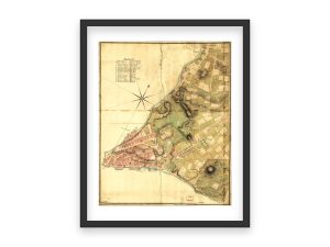 18th Century Map of New York’s Northern Suburbs – Historic Survey, Detailed Landscape, Early American Urban and Agricultural Development