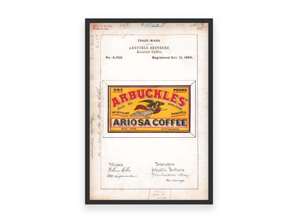 Arbuckle’s Ariosa Coffee 1880 Poster - Classic Coffee Branding, Vintage Beverage Label Art, Retro Coffee Collectible Print, Barista Gift