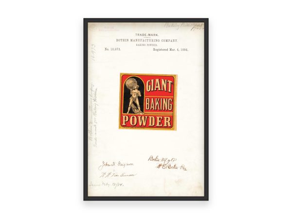 Giant Baking Powder 1884 Poster - Vintage Baking Powder Branding, Classic Kitchen Label Art, Retro Food Collectible Print