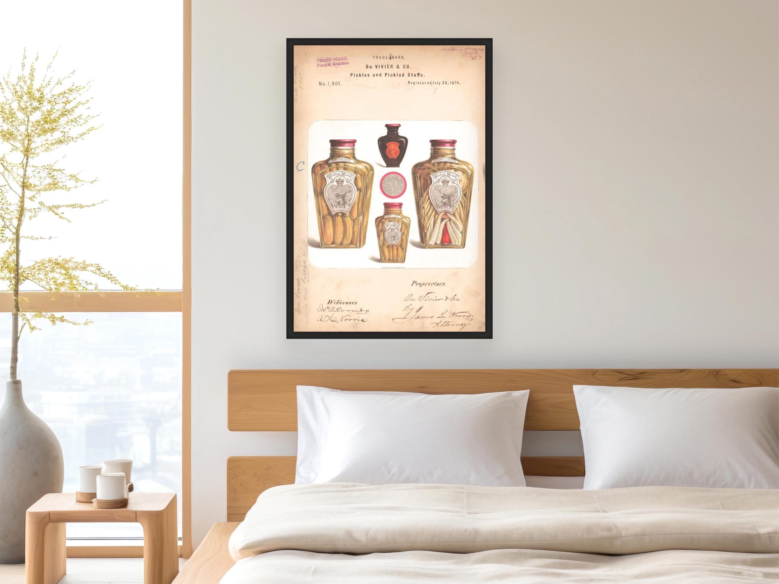 Pickles and Pickled Stuffs 1874 Poster - Vintage Food Branding, Classic Pickle Jar Label Art, Retro Culinary Collectible Print