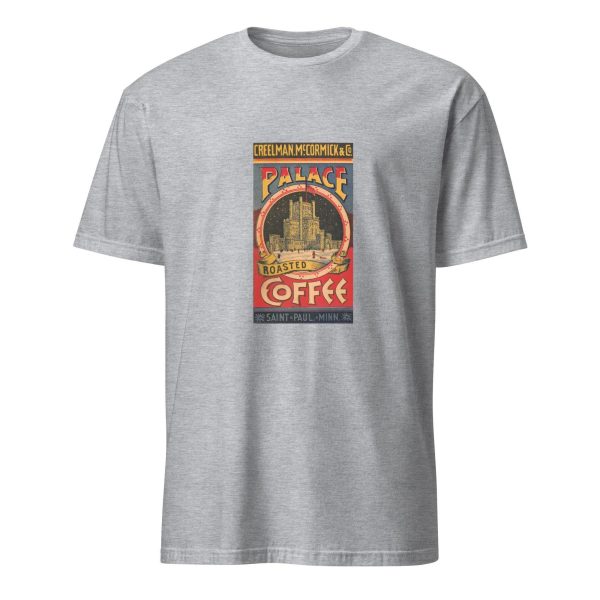 Royal Brew Coffee T-Shirt – Palace Roasted Coffee Design, Cotton Unisex Tee, Vintage Style for Coffee Enthusiasts