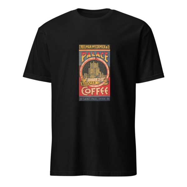 Royal Brew Coffee T-Shirt – Palace Roasted Coffee Design, Cotton Unisex Tee, Vintage Style for Coffee Enthusiasts