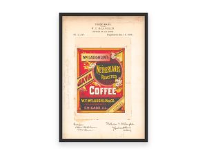 Java Netherlands Coffee 1884 Poster - Vintage Coffee Branding, Antique Java Coffee Label Art, Retro Beverage Collectible Print