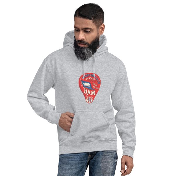 Henry Ames & Co Standard Ham Hoodie – Vintage St. Louis Meat Brand Logo, Classic Sugar Cured Design, Cozy Unisex Hoodie, Retro Apparel Lover