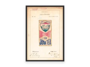 Castle Brothers Japan Tea 1872 Poster - Vintage Tea Branding, Classic Choice Quality Japanese Tea Label, Antique Castle-Themed Tea Print