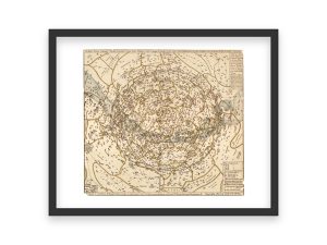 1909 Star Map of Northern Latitudes – Vintage Celestial Chart, Astronomical Constellation Map, Historic Sky Map Reproduction Print