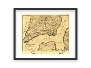 18th Century Map of New York City and Environs – Historic Urban Development, Early Manhattan Layout, Long Island and New Jersey Coastal Area